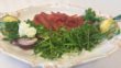 Brårup slagterens hjemmelavede bresaola med rucolasalat